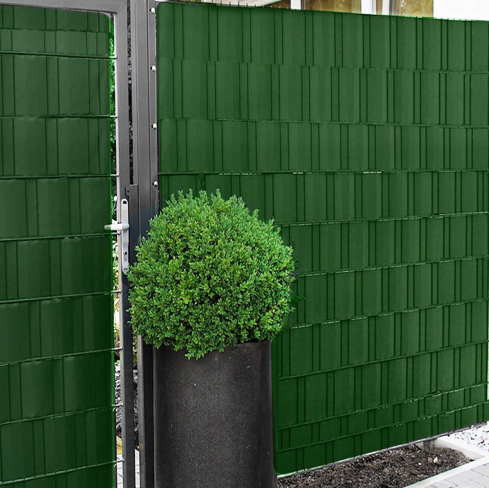 FENCE TAPE 19cm x50m GREEN COVER FOR PANEL FENCE + CLIPS Height 0.19 m