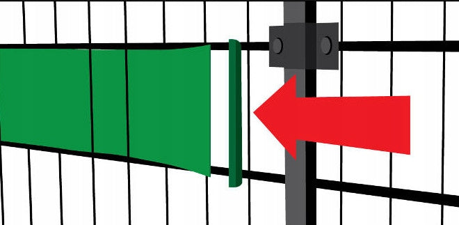 FENCE TAPE 19x26 PREMIUM POLYPROPYLENE 1,2mm FOR PANELS FENCE BLACK Kind airtight fence