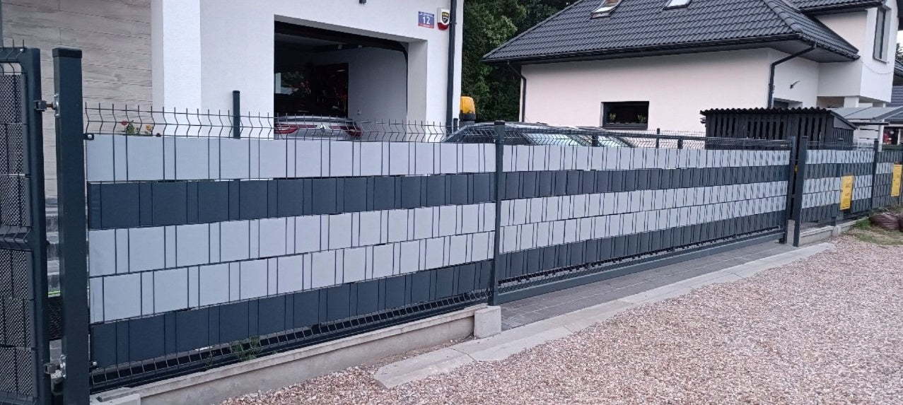 FENCE TAPE GREY 19cmx35m PANEL FENCE COVER FENCE +UV Kind fencing tape