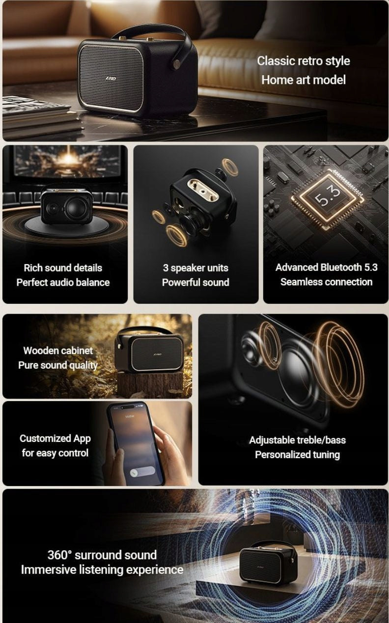 FENDA RW40 wireless speaker, portable, bluetooth, black, RETRO Packaging status original