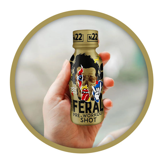 FERAL PRE-WORKOUT 12x100ml PRE-WORKOUT CAFFEINE ENERGY NUTRITION22 Packaging status original