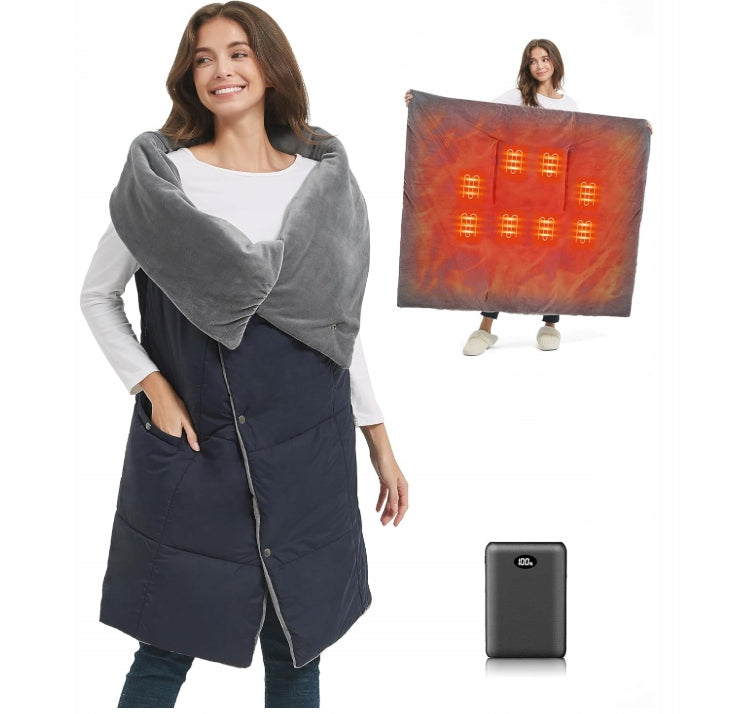 FERNIDA Electric Heating Pad with Battery, Blue