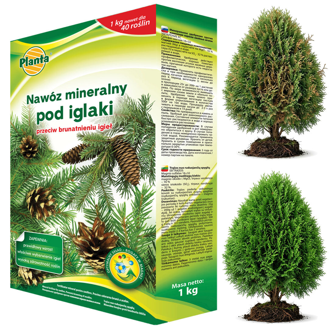 FERTILIZER FOR CONIFERS AGAINST BROWNING FOR CONIFERS GRANULES = 1kg