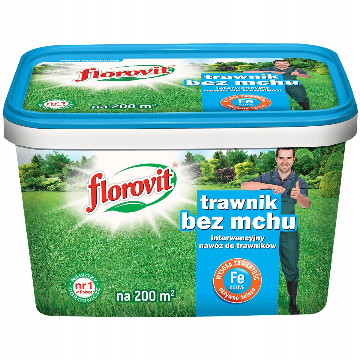 FERTILIZER FOR GRASS 4KG FLOROVIT ANTIMECH for grass lawns for moss Manufacturer code nawóz do trawnika na mech