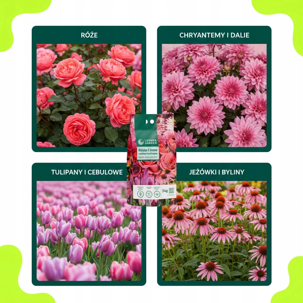 FERTILIZER FOR ROSES OF FLOWERING PLANTS LONG-ACTING LUVENA GARDEN 5KG Volume 5 l