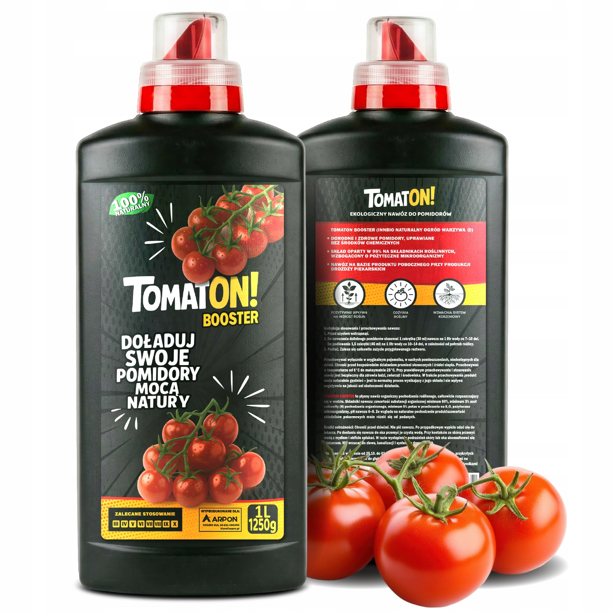 FERTILIZER FOR TOMATOES TomatON! Booster 1l ORGANIC NATURAL FOR VEGETABLES Volume 1 l
