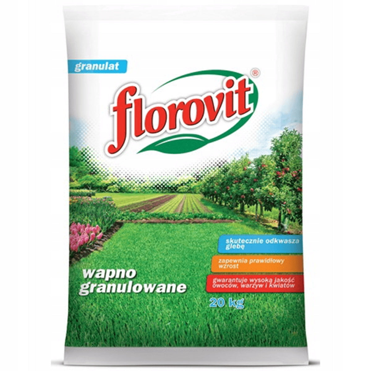 FERTILIZER Fertilizer lime granules 20kg FLOROVIT ESSENTIAL FOR PLANTS CALCIUM Manufacturer Grupa Inco