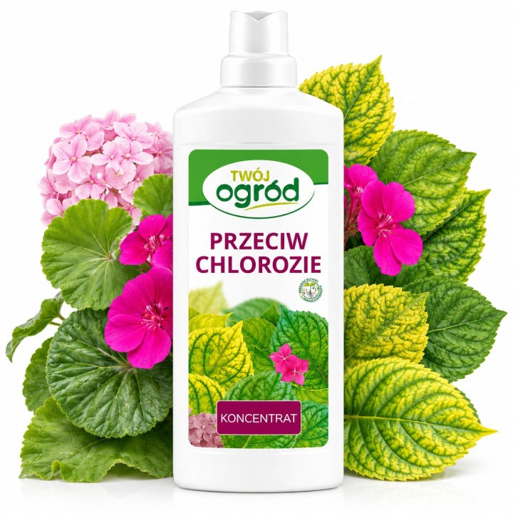 FERTILIZER for Flowers against chlorosis 900ml liquid concentrate Manufacturer code na chlorozozę roślin