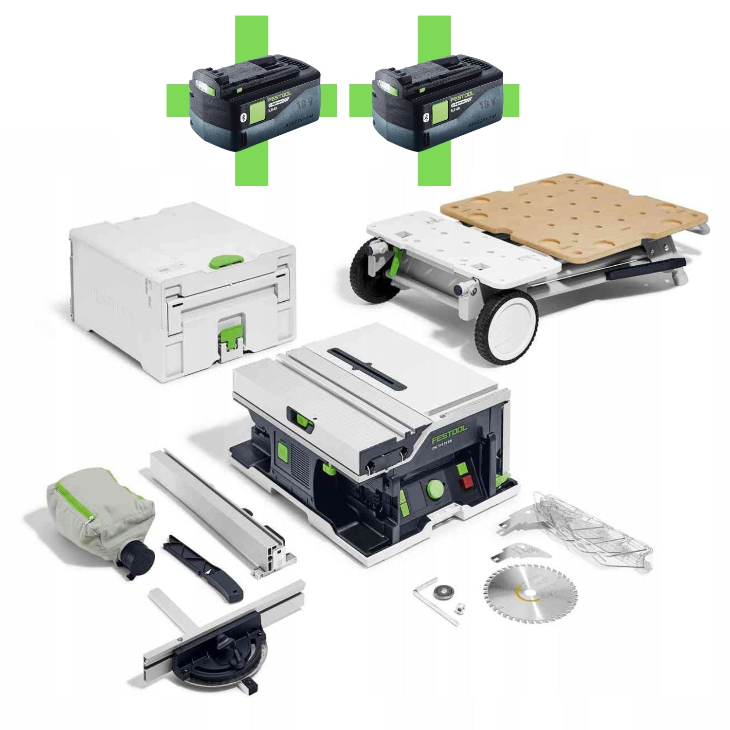 FESTOOL CORDLESS TABLE SAW CSC SYS 50 + TABLE + 2 AKU INSTALLMENTS 0%
