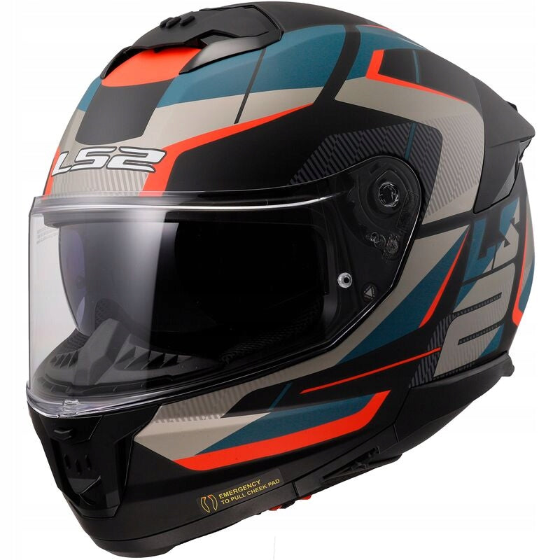FF808 INTEGRAL HELMET LS2 STREAM II ROAD BLACK BLUE ros. XS ECE2206
