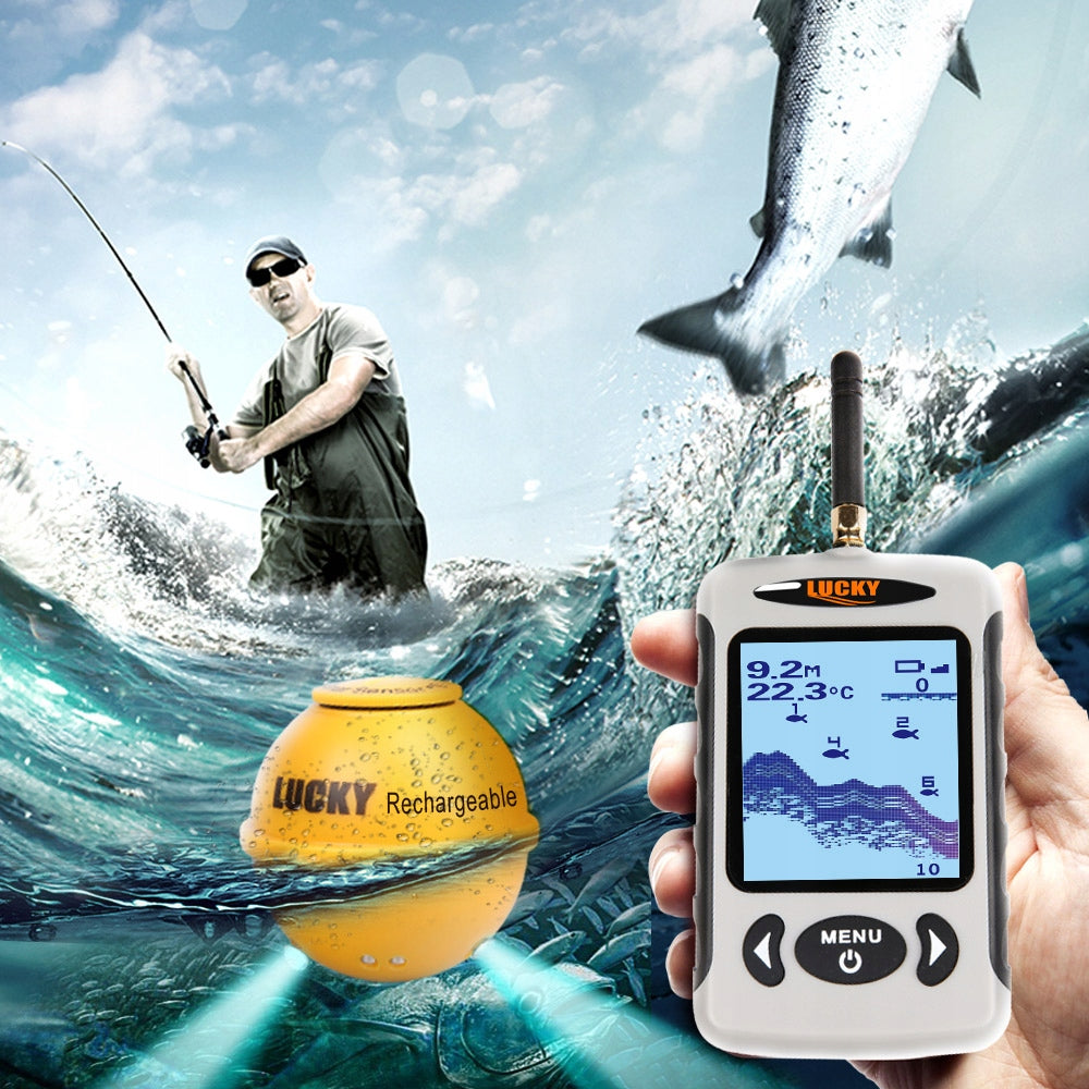 FFW718 Wireless Sonar, Portable, Spot Matrix Manufacturer code SONAR WIRELESS FISH FINDER LED 150M