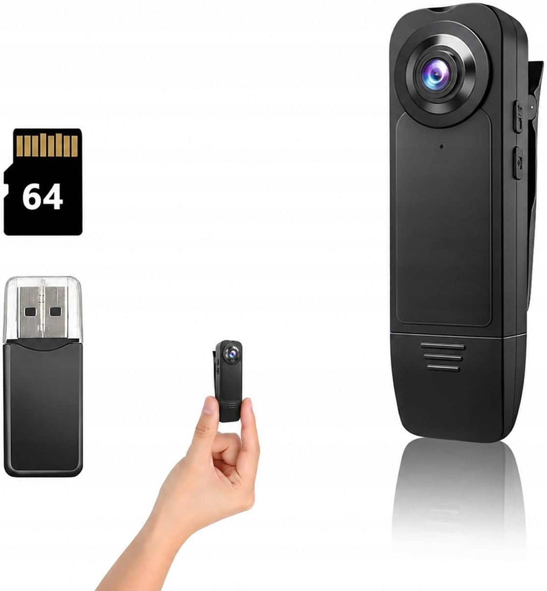FHD 1080P Spy Camera Loop Recording Night Vision IR 64GB