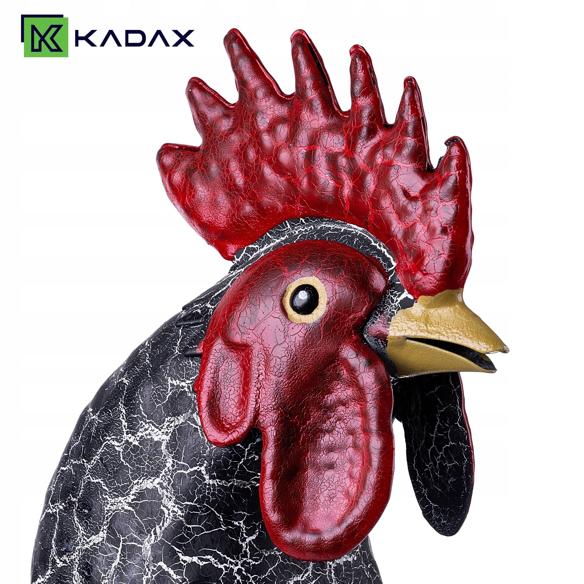 FIGURE FOR GARDEN ROOSTER 37 cm GARDEN STEEL FIGURINE DECORATION LARGE ORNAMENT Series rzeźba metalowa ptak stojąca kolorowa