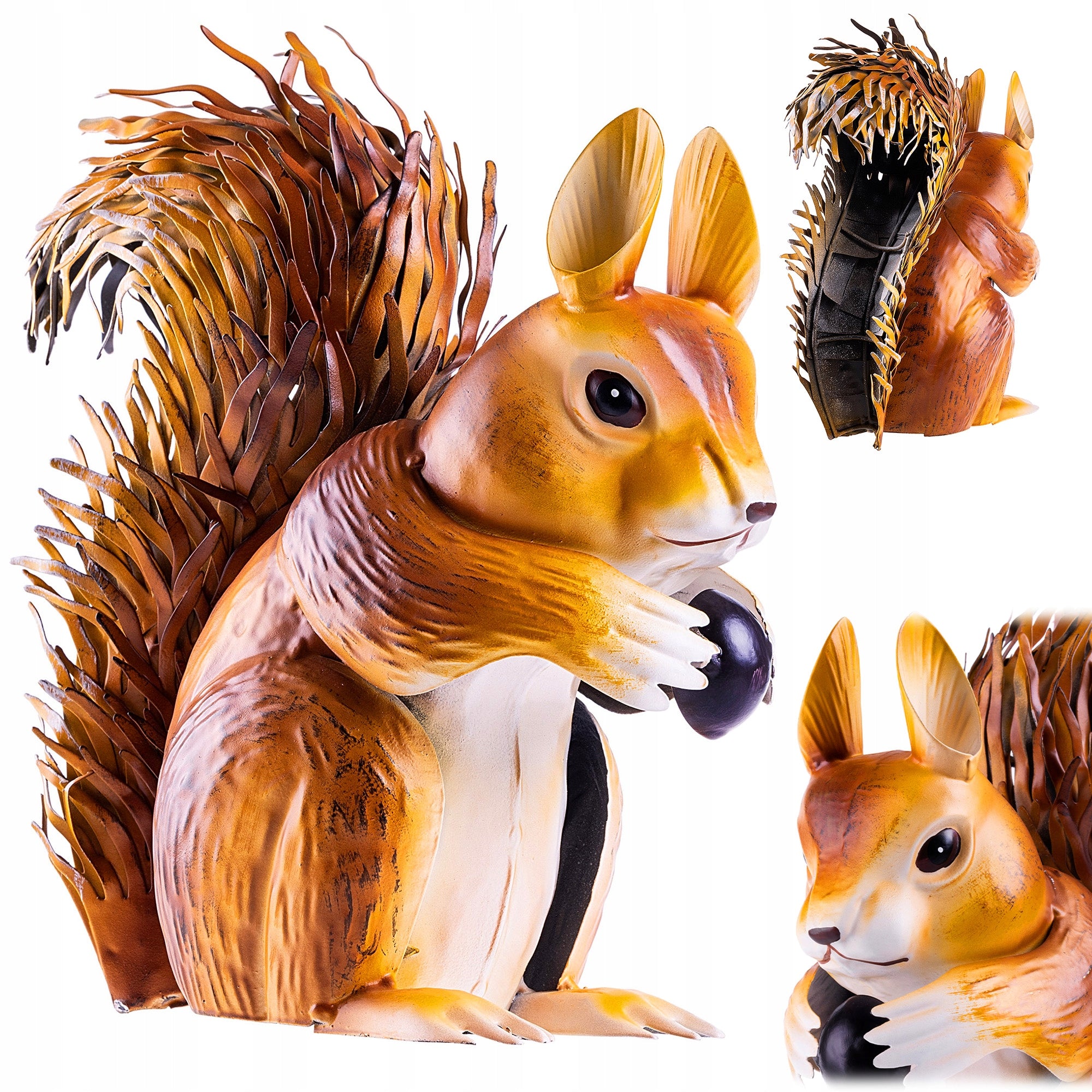FIGURE FOR GARDEN SQUIRREL 28 cm GARDEN STEEL FIGURINE DECORATION