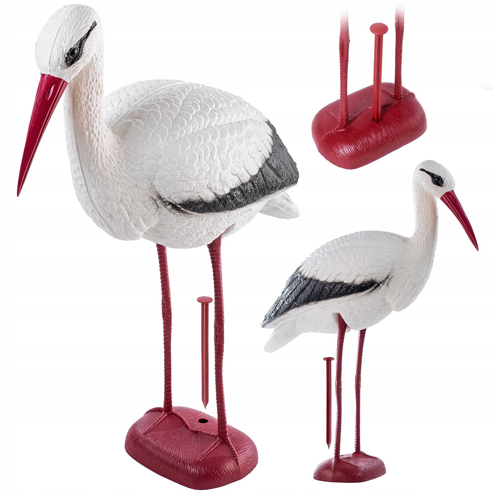 FIGURE GARDEN FIGURINE DECORATION STORK STANDING FOR GARDEN LARGE XXL