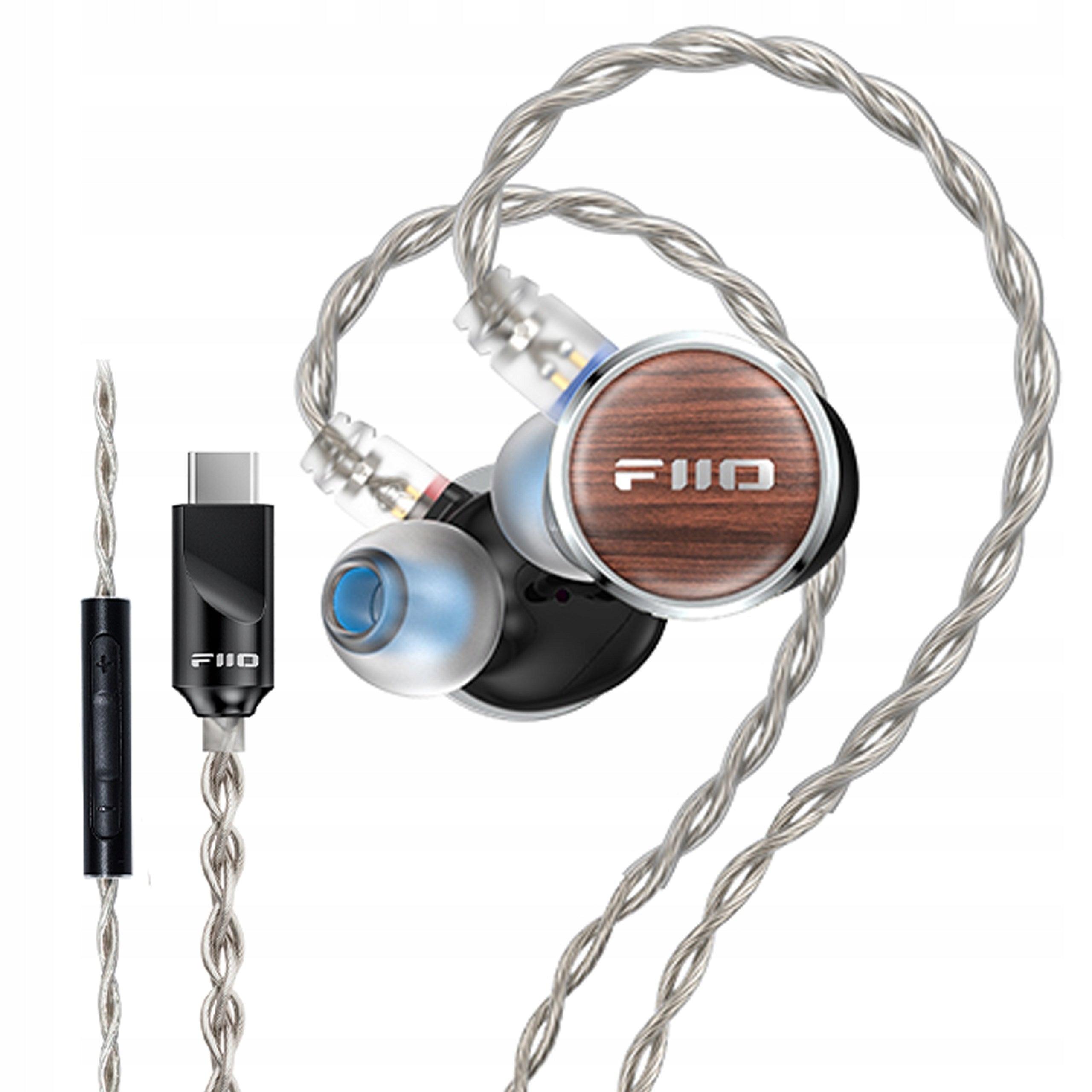 FIIO FP3 TC PLANAR USB-C IN-EAR HEADPHONES HI-RES BLACK WALNUT