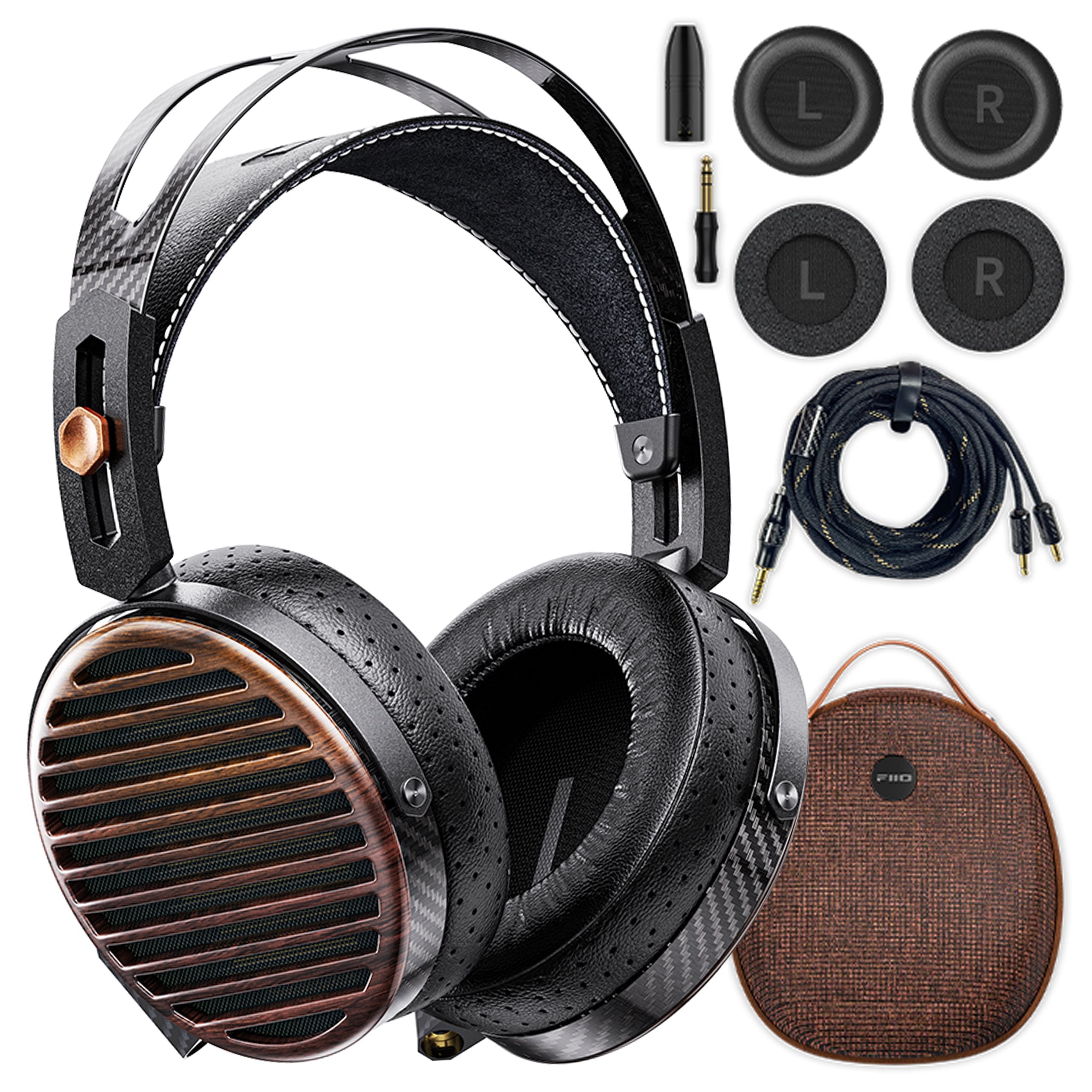 FIIO FT7 PLANAR HEADPHONES OPEN HI-FI 25 OHM WOOD BLACK