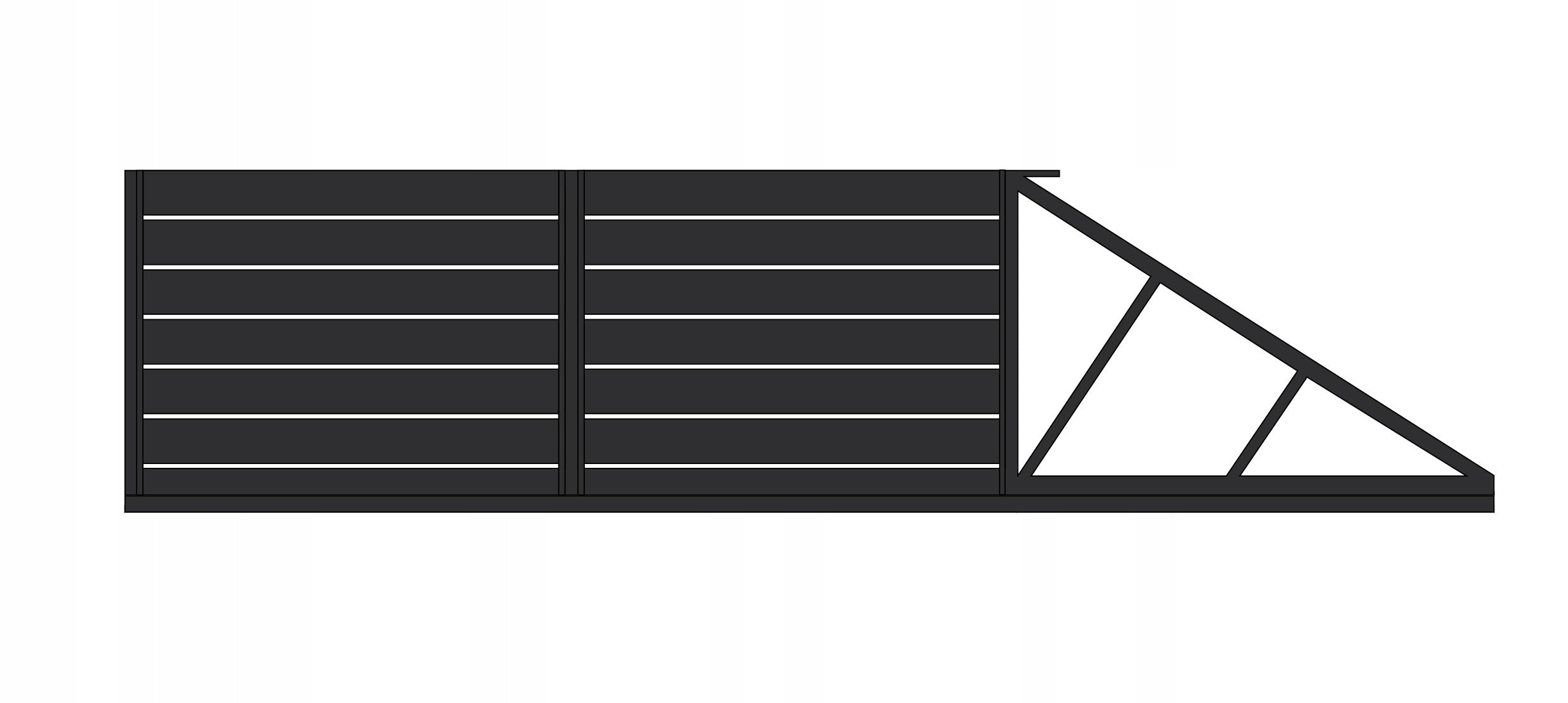 FILIP 200 sliding entrance gate, galvanized + RAL
