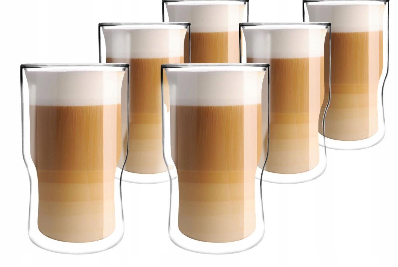 Puodelių dvigubomis sienelėmis rinkinys 6vnt, 350ml