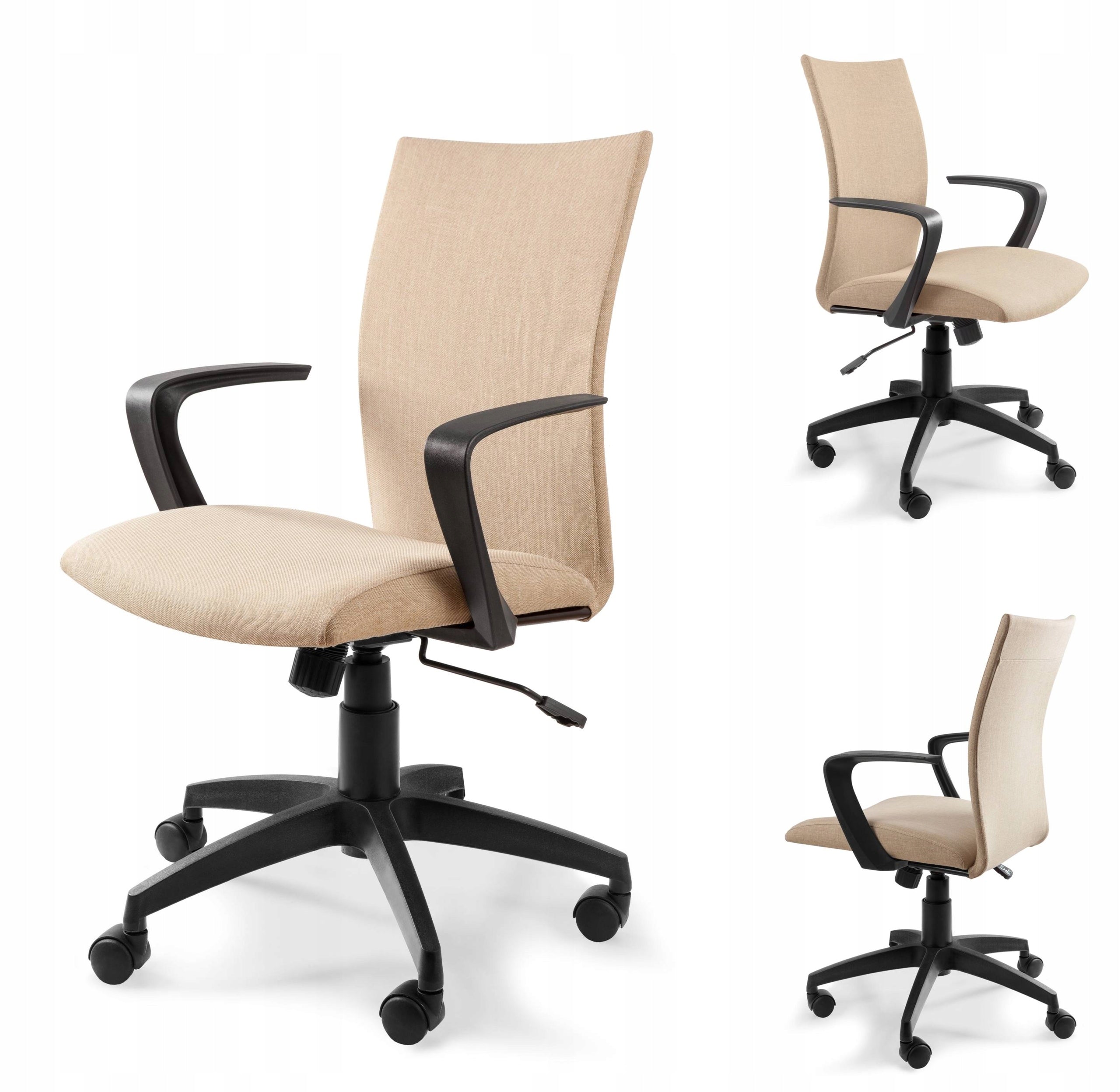 FILLO Swivel Chair Beige Fabric Office and Children's Chair with Adjustable