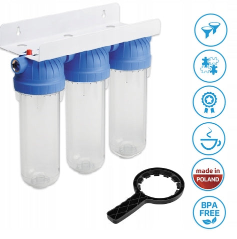 FILTER BODY WATER Housing FOR WHOLE HOUSE 3 STAGE USTM 1" GW Packaging status original