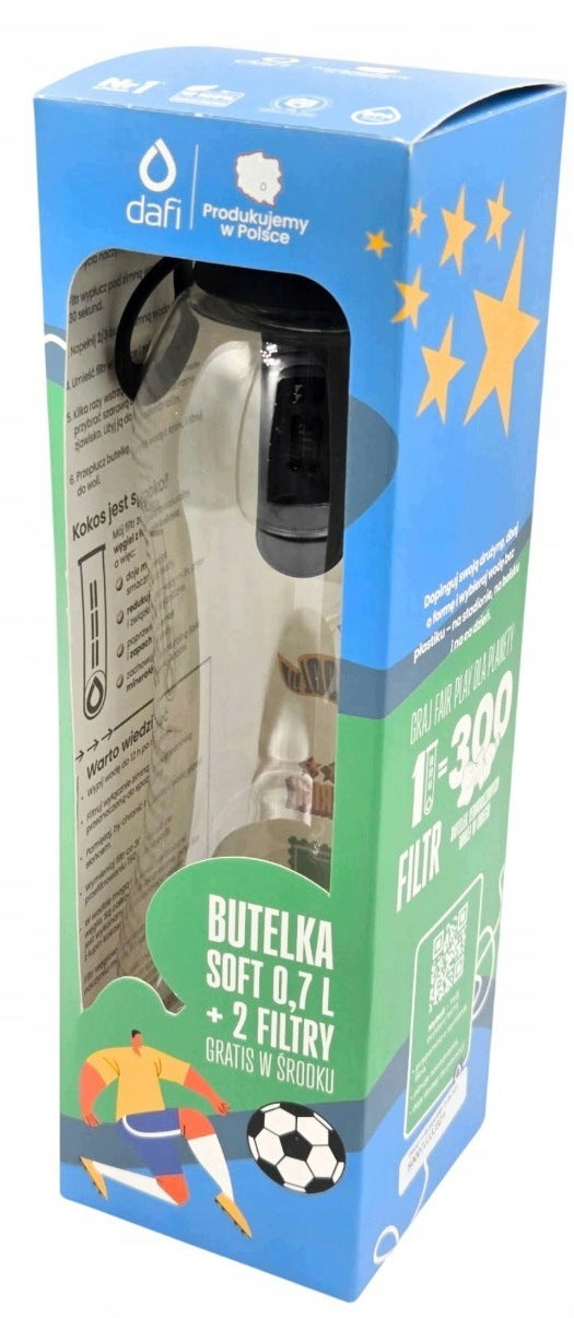 FILTER BOTTLE DAFI SOFT 0,5L + 2 FILTERS FOOTBALL STICKERS