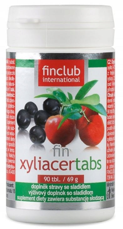 FIN XYLIACERTABS 90t Vitamin C for sucking Acerola blackcurrant FINCLUB