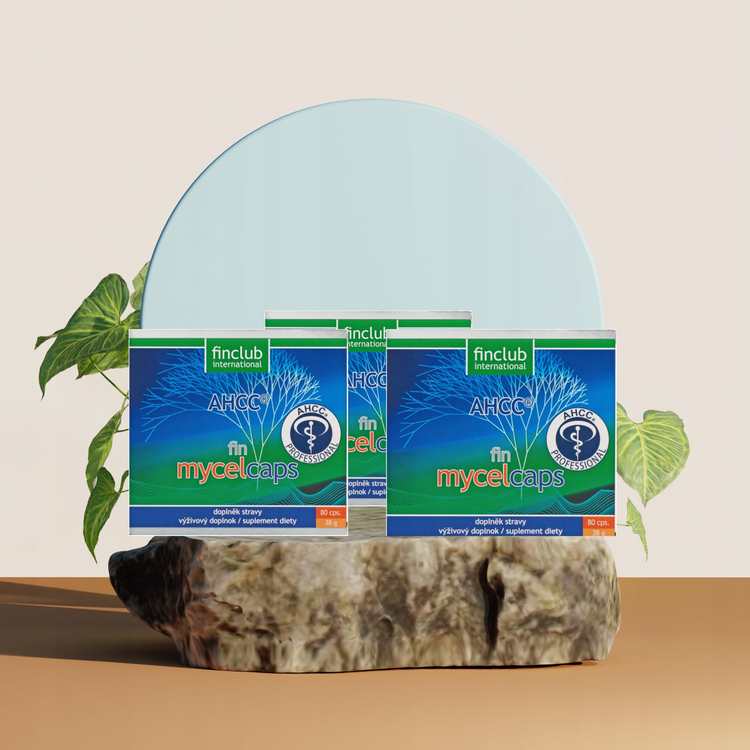 FIN resistance Mycelcaps FinClub AHCC 80 capsules x 3 pack Manufacturer code FIN odporność Mycelcaps FinClub AHCC
