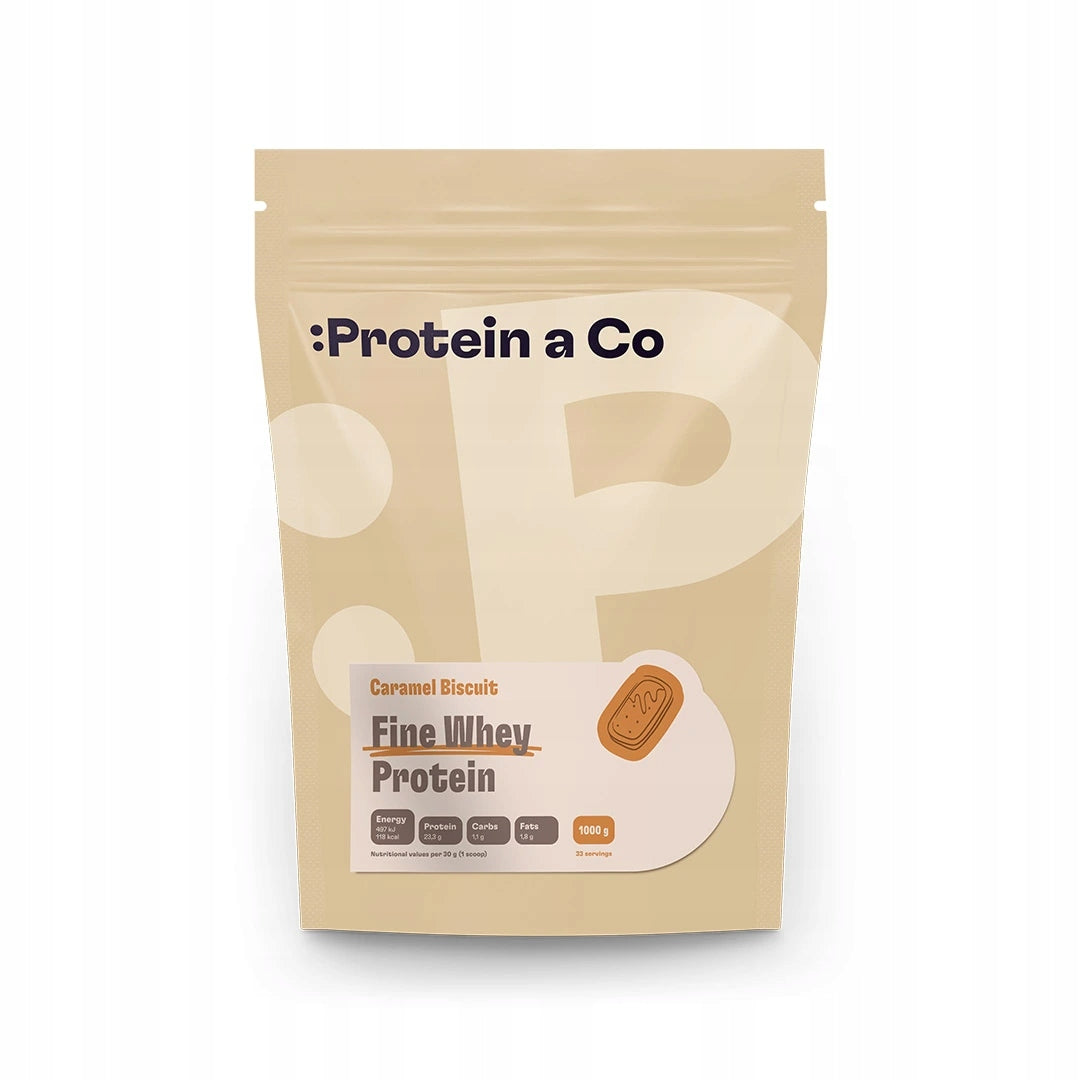 FINE WHEY – protein sweetened with stevia extract, FLAVOR: Caramel Biscuit