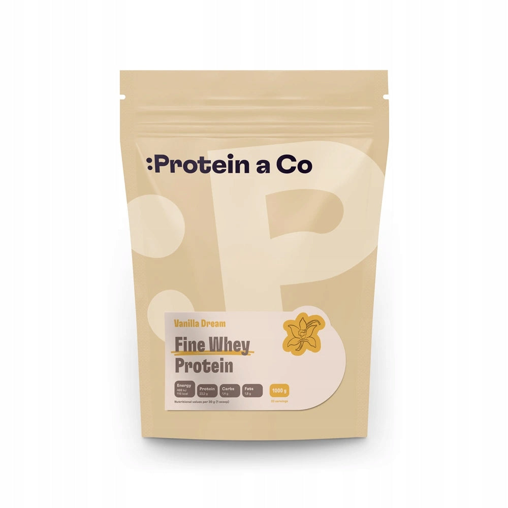 FINE WHEY – protein sweetened with stevia extract, FLAVOR: Vanilla dream