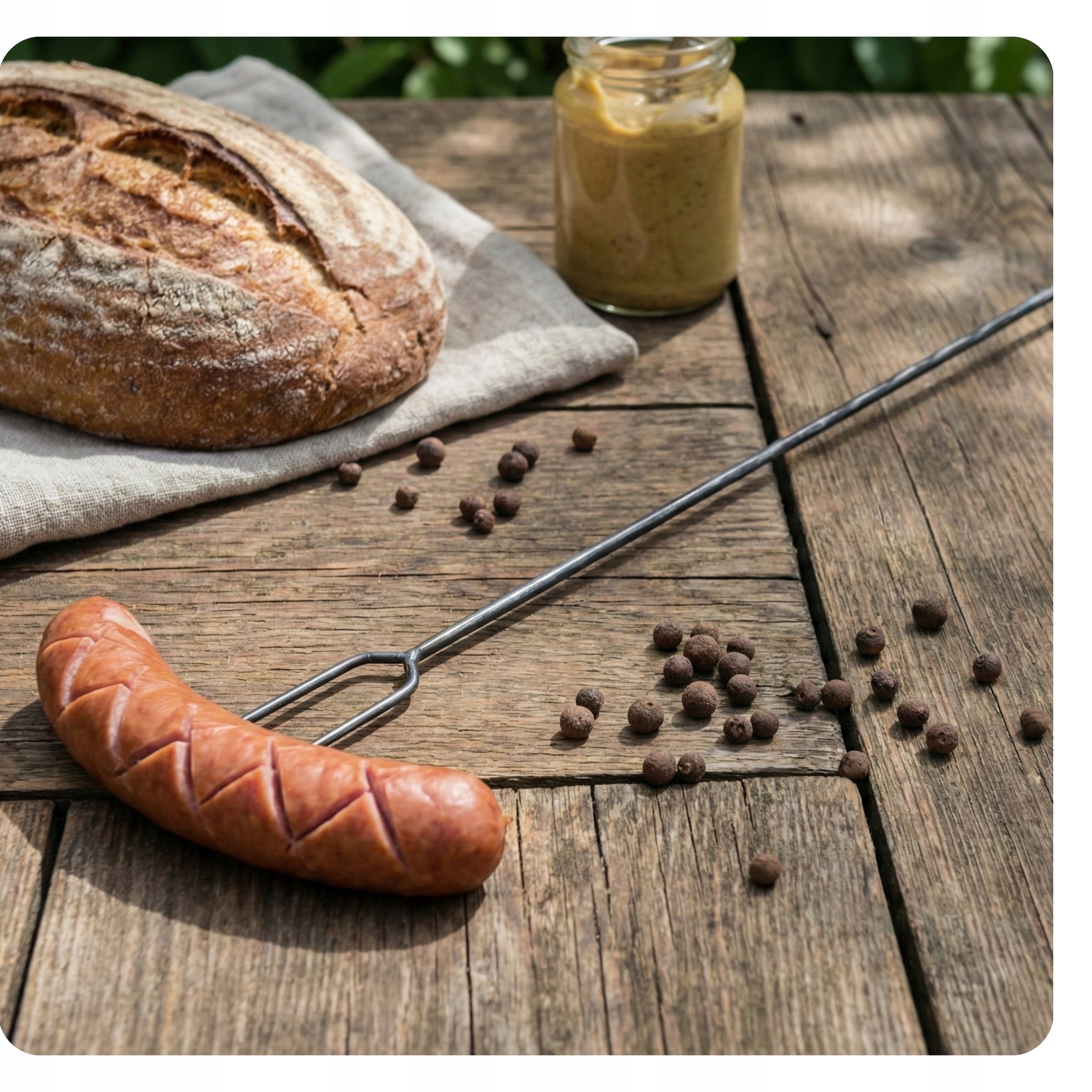 FIRE STICKS 10pcs Focal Fork Sticks 100cm STICK Sausages FORKS Product weight with unit packaging 1 kg