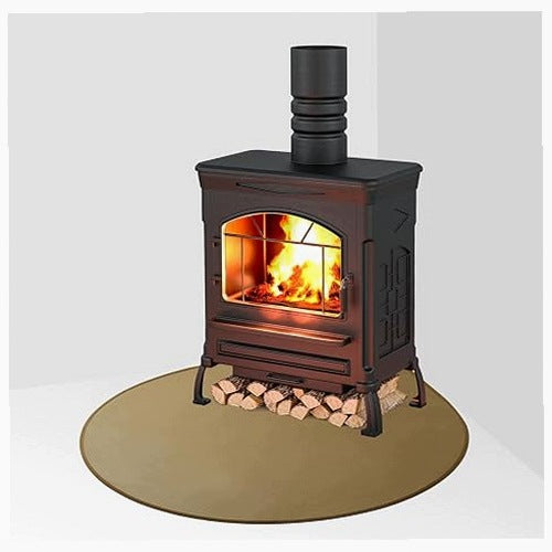 FIREPROOF MAT UNDER THE FIREPLACE FIBERGLASS 100X100 CM BROWN