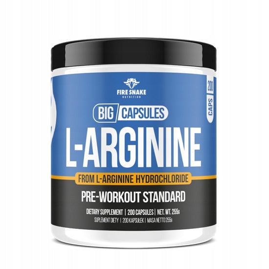 FIRESNAKE ARGININE 120 KAPS ARGININE HCL 1100MG HYDROCHLORIDE STRENGTH POWER!