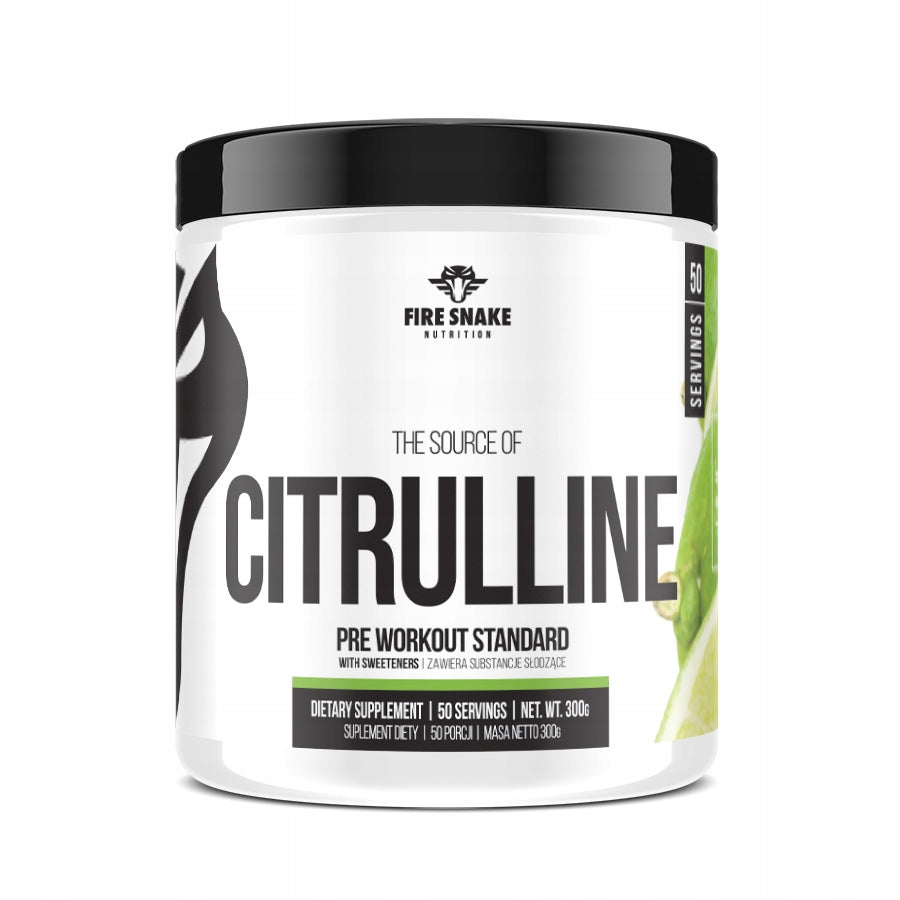 FIRESNAKE CITRULLINE MALATE 300G CITRULLINE MALATE STRENGTH OXYGEN Lime