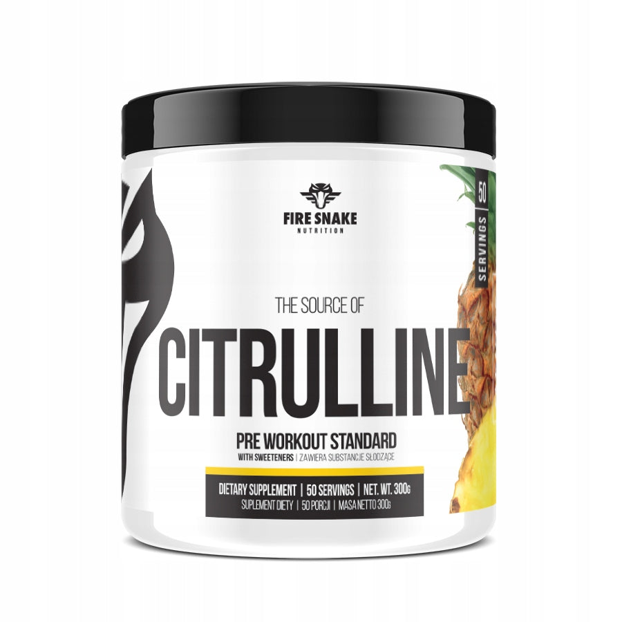 FIRESNAKE CITRULLINE MALATE 300G CITRULLINE MALATE STRENGTH OXYGEN Pineapple