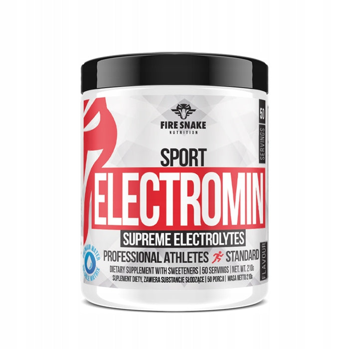 FIRESNAKE ELECTROMIN SPORT 210G ELECTROLYTES POTASSIUM CALCIUM SODIUM MAGNESIUM wild strawberry Brand Fire Snake