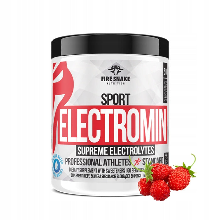 FIRESNAKE ELECTROMIN SPORT 210G ELECTROLYTES POTASSIUM CALCIUM SODIUM MAGNESIUM wild strawberry