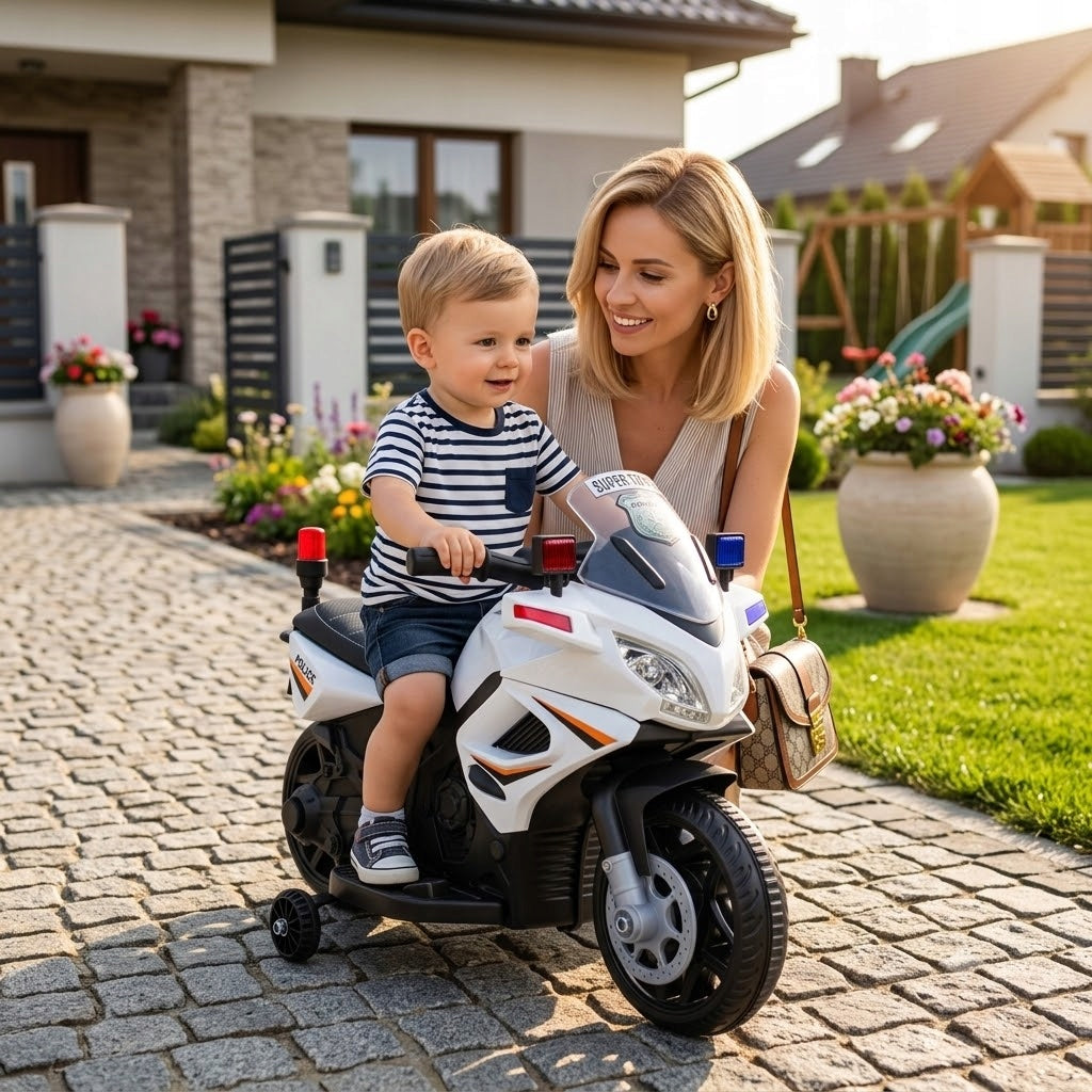 FIRST POLICE MOTOR WITH ROOSTER - FOR BABY/JC-911 Packaging status original