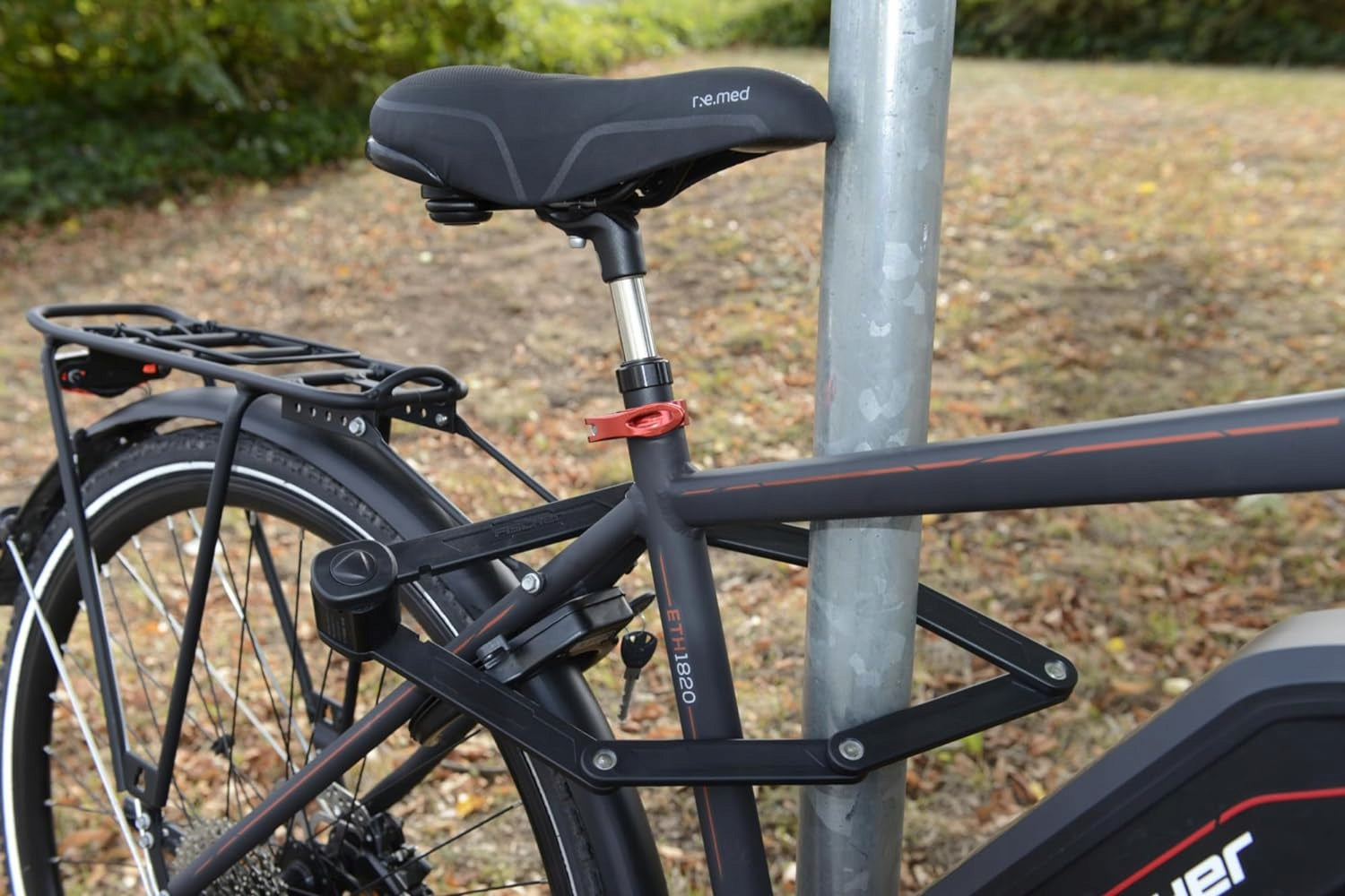 FISCHER Bicycle Clasp FOLDING 85 cm Lock for Bike with Key STRONG Lock type key lock