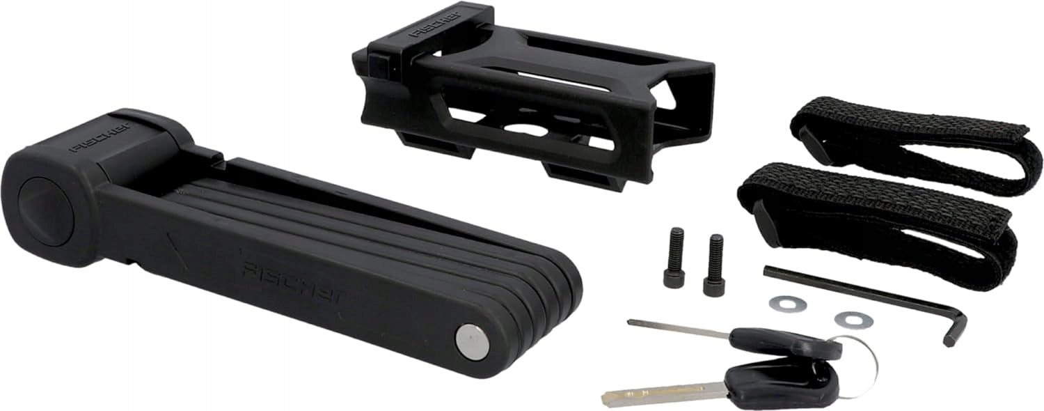 FISCHER Bicycle Clasp FOLDING 85 cm Lock for Bike with Key STRONG