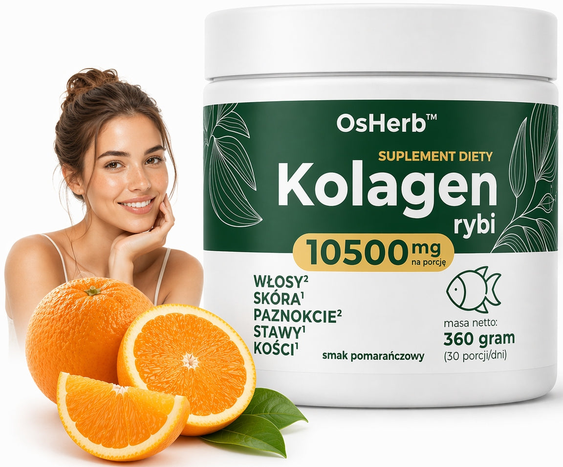 FISH COLLAGEN 10500mg ORANGE 30days JOINTS SKIN HAIR Hyaluron Wit C D3