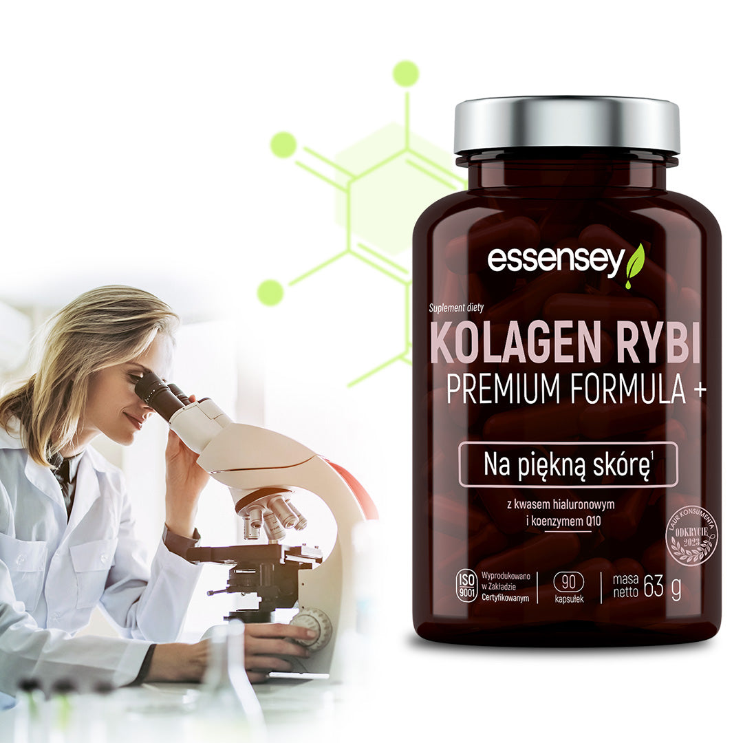 FISH COLLAGEN STRONG JOINTS BONE SKIN + HYALURONIC ACID COENZYME Q10 VIT C A Manufacturer code Colagen morski z ryb w tabletkach, witaminy