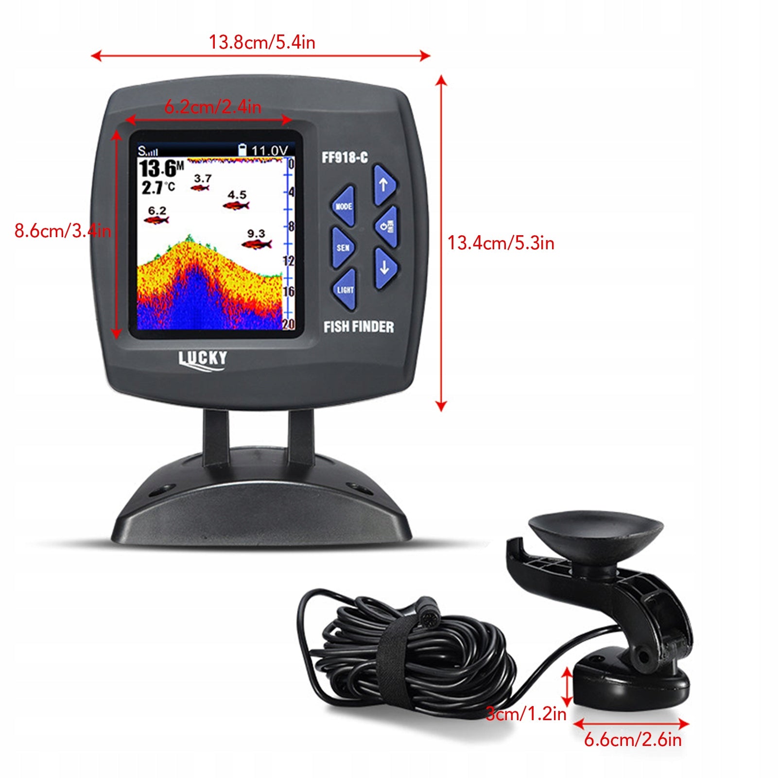 FISH FINDER, UNDERWATER FISHING CAMERA Product weight with unit packaging 1 kg
