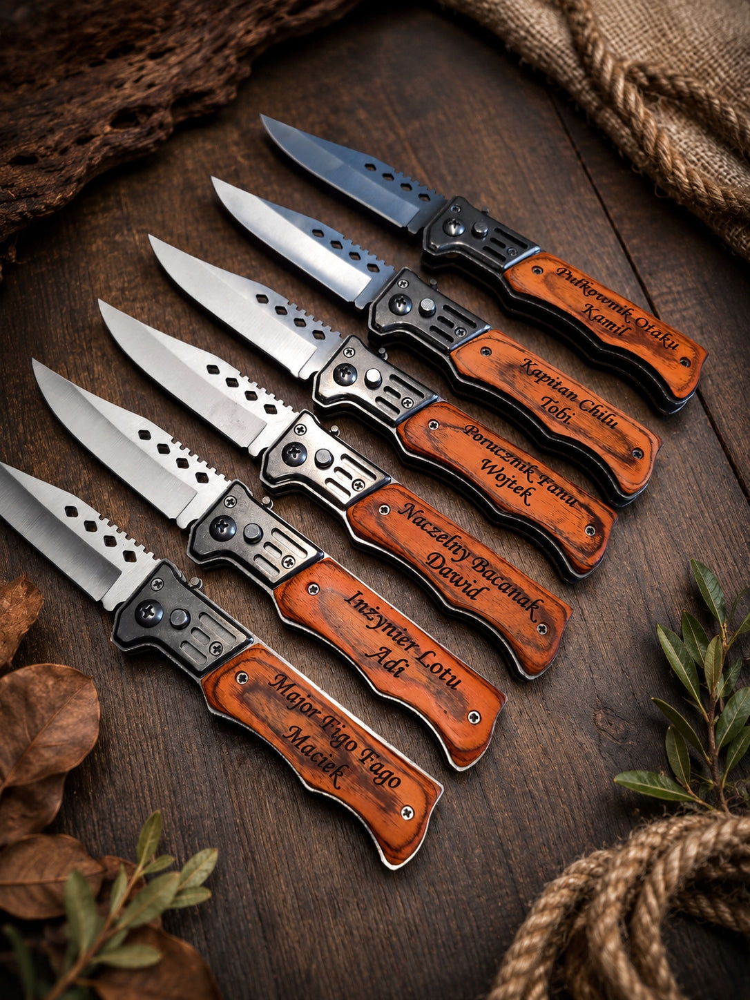 FISH MUSHROOM FOLDING KNIFE FATHER'S DAY GIFT FOR DAD WITH ENGRAVING Brand no brand