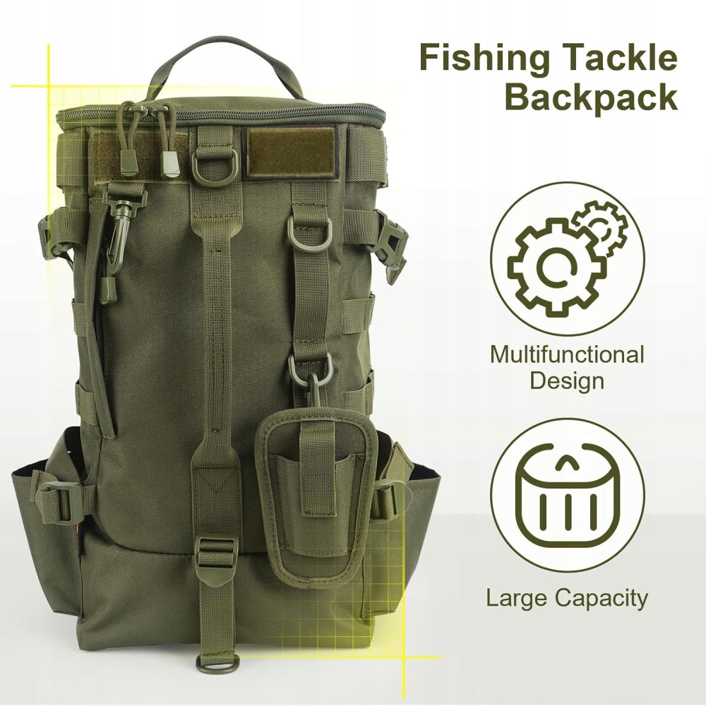 FISHING BACKPACK BAITS FISHING BAG FISHING COVER LURE BAG -- GREEN Model green