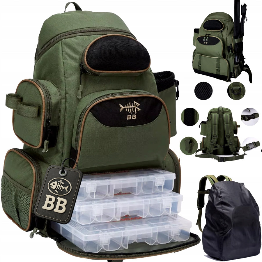FISHING BACKPACK BEST BAITS FISHING BAG FISHING COVER FISHING BB