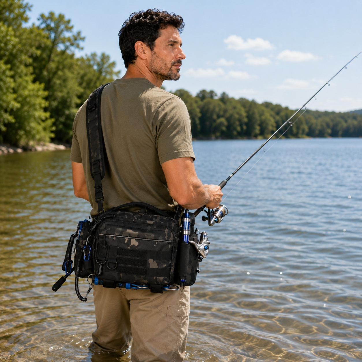 FISHING BAG SPINNING BACKPACK FOR FISH ORGANIZER COVER GIFT Customs tariff code 42021990