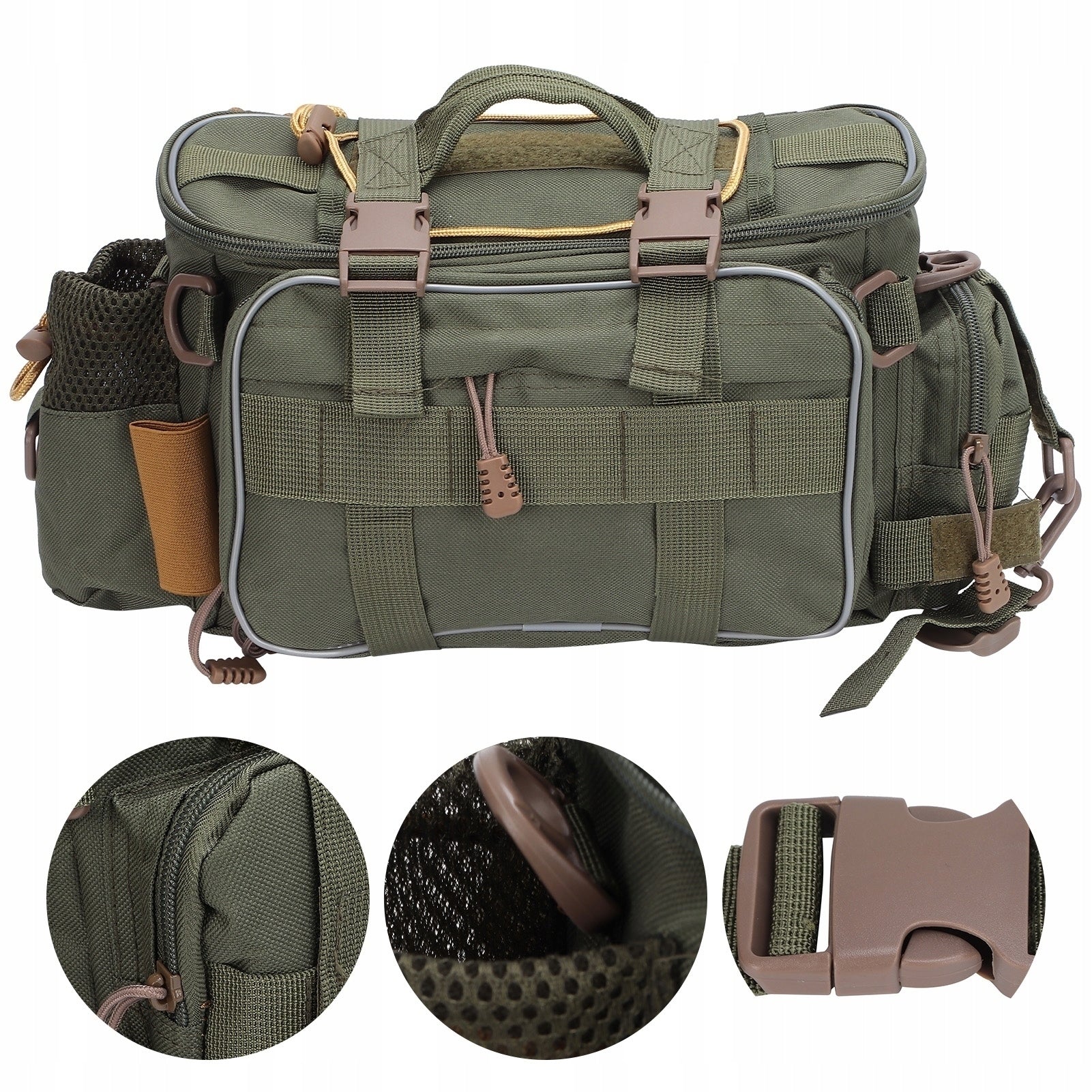 FISHING BAGS WATERPROOF 40x17x20CM NYLON SHOULDER BREAD Packaging status original