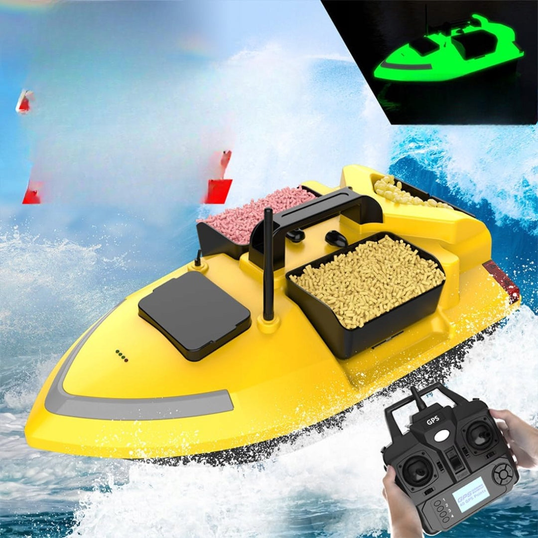 FISHING BAIT BOAT FLYTEC V020 GPS REMOTE CONTROLLED ON REMOTE CONTROL HIT Packaging status original