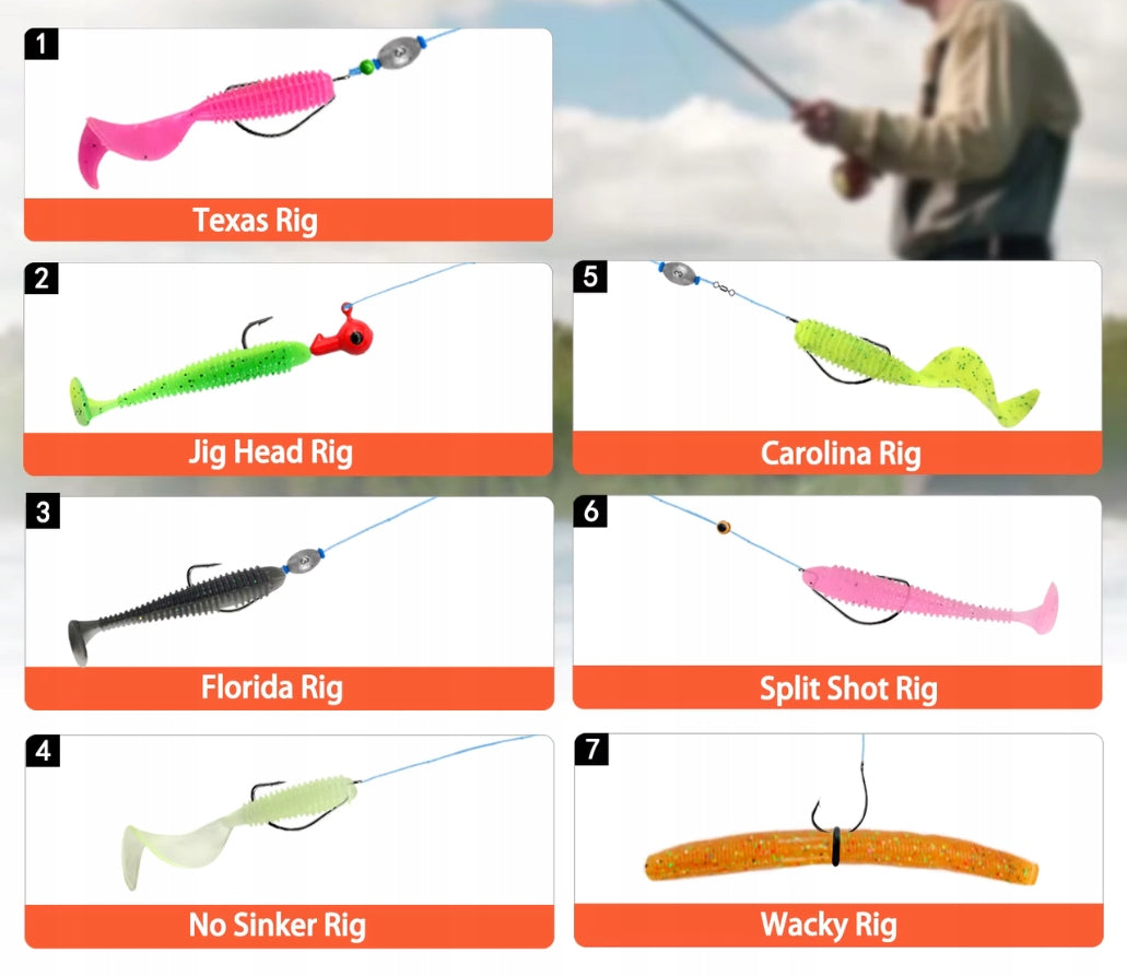FISHING BOX SET OF FISH LURES HOOK SPINNING FLOAT AKCESORIA Brand no brand